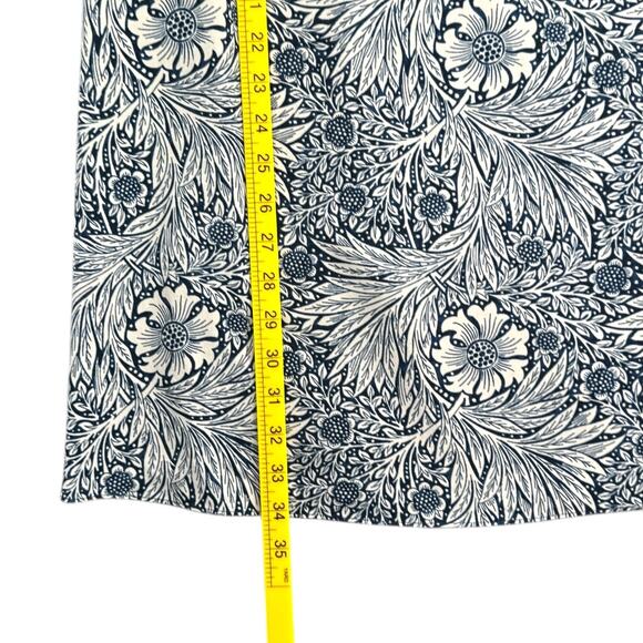 Morris Co x H&M Floral Pattern 3/4 Sleeves Tie Cuff Boat Neck Shift Dress Size 6 - Picture 7 of 8